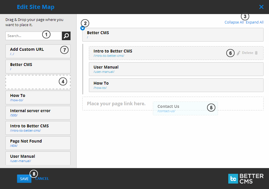 Edit Sitemap